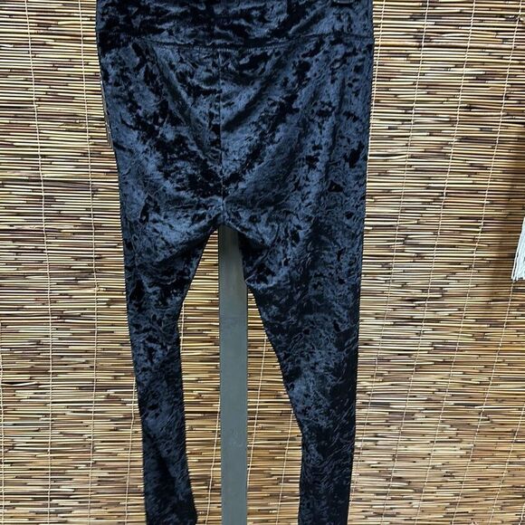 INC Womens Black Textured Pull-on Style Elastic Waist High Waist Leggings S - Picture 3 of 3